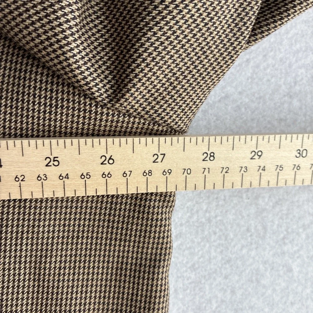 Jos. A Bank Men's Brown Houndstooth Wool Blazer 52R Sport Coat Suit Jacket